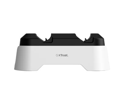 Trust GXT 228 Dual, PlayStation 5, Ladestativ, Sort, Hvit, ABS, USB, Koblet med ledninger (ikke trådløs)