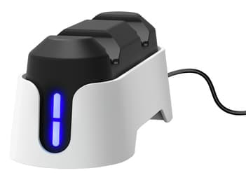 Trust GXT 228 Dual, PlayStation 5, Laddningsställ, Svart, Vit, ABS, USB, Kabel