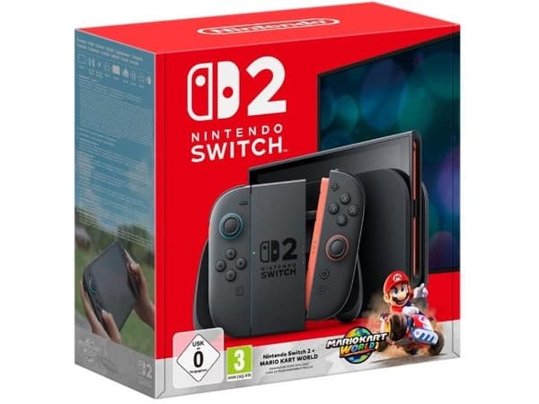 Nintendo Switch 2 + Mario Kart World game console bundle, black
