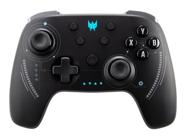 Acer Predator PGR300 - Retail Pack - spelkontroll - 16 knappar - trådlös - 2.4 GHz/Bluetooth - svart - för Android, PC, Nintendo Switch, iOS