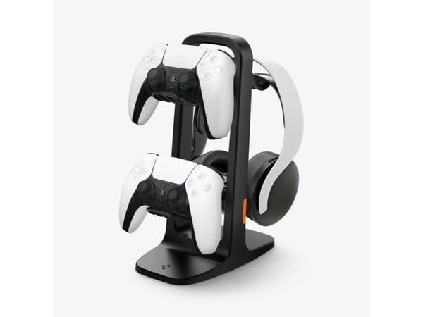 Spigen Controller & Headphone Stand, Nintendo Switch, PlayStation 5, Xbox One, Holder, Sort, Polykarbonat, Silikon