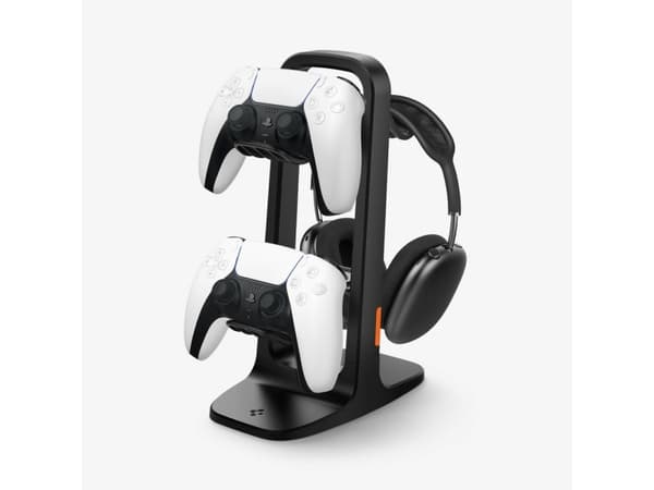 Spigen Controller & Headphone Stand, Nintendo Switch, PlayStation 5, Xbox One, Holder, Sort, Polykarbonat, Silikon