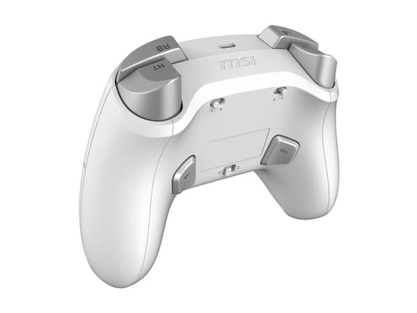 MSI Force GC300 - Spelkontroll - 2 knappar - trådlös - 2.4 GHz/Bluetooth - vit - för PC, Android