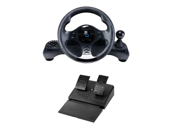 Superdrive GS750 Drive pro - Hjul, pedaler och växelspakuppsättning - kabelansluten - för PC, Microsoft Xbox One, Sony PlayStation 4, Microsoft Xbox