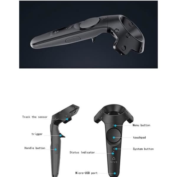 HTC Vive Controller - VR Controller - Black Virtual Reality- USED