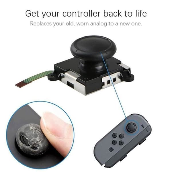 Joycon Repait Kit 3D Joystick Ersättning för Nintendo Switch Repair Tool - Typ 3D joystick vit