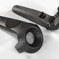 Miniatyrbild 3 av 4: Ett par HTC Vive-kontroller för officiella VR Virtual Reality-headset- USED