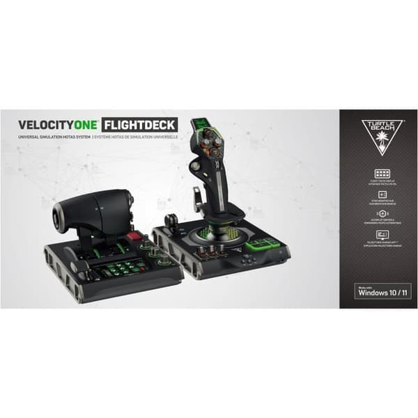 HOTAS premium simuleringssystem - TURTLE BEACH - VelocityOne Flightdeck - För PC Windows 10 och 11