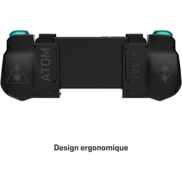 Android mobil gamepad - Turtle Beach Atom - Bluetooth - Svart/Cyan