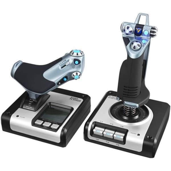 JOYSTICK SAITEK från LOGITECH X52 flygkontrollsystem