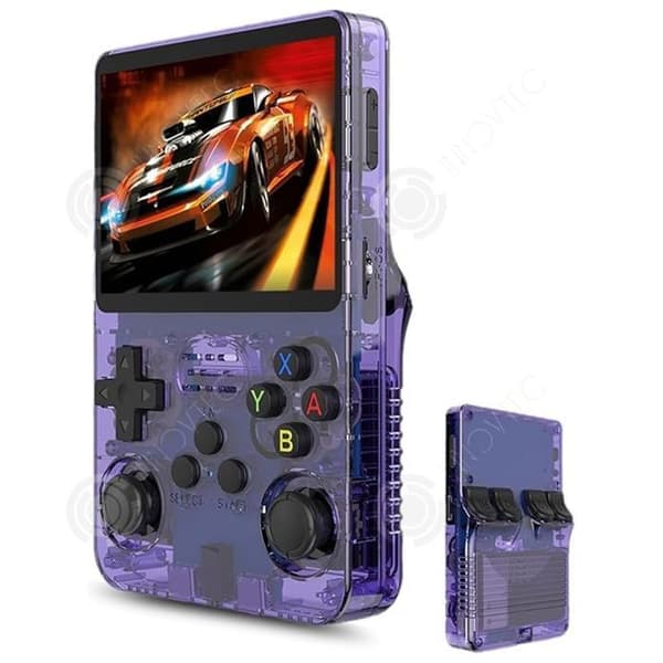 INN Spelmaskin med dubbla joysticks 3.5 tum 128G pixlar 640x480 bärbar spelkonsol klassisk spelkonsol 3D joystick lila