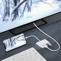 Miniatyrbild 3 av 4: INN® Lämplig för Apple White trådbunden mobiltelefon Enhet med samma skärm iPhone till HDMI Samma kraftledningskortläsare