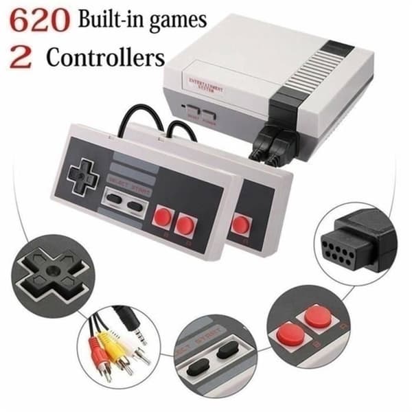 620 knapp två i ett Nes svart och grå spelkonsol Nes spelkontroll- USED