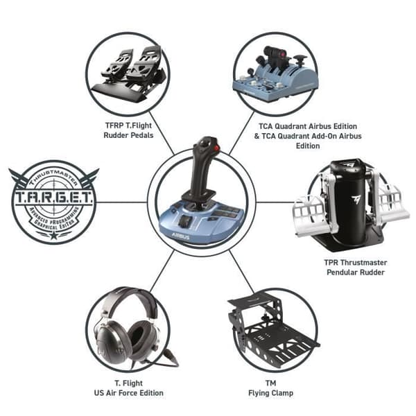 THRUSTMASTER TCA Sidestick X Airbus Edition Joystick - Xbox Series X|S och PC