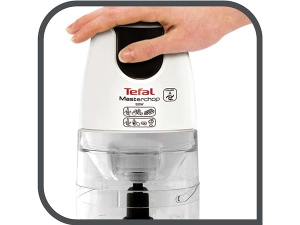 Tefal MB450B elektrisk kjøkken prosessor 0,5 l 500 W Gjennomsiktig, Hvit