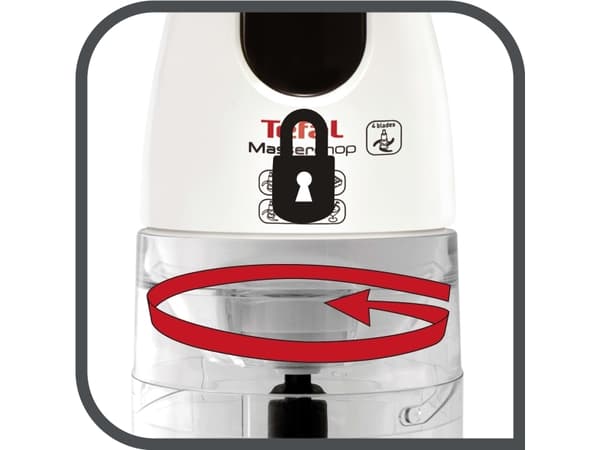 Tefal MB450B elektrisk kjøkken prosessor 0,5 l 500 W Gjennomsiktig, Hvit