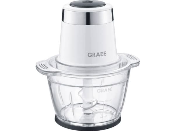 Graef CH501EU, 1 L, Valkoinen, Lasi, Ruostumaton teräs, Painikkeet, 500 W