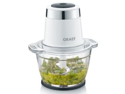 Graef CH501EU, 1 L, Valkoinen, Lasi, Ruostumaton teräs, Painikkeet, 500 W
