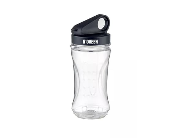 Noveen SB2000, Sportmixer, 0,8 l, Pulsfunktion, Iskrossning, 500 W, Svart, Transparent