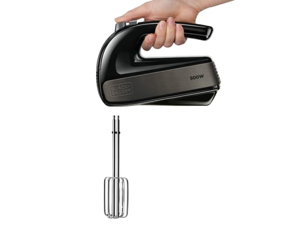 Black & Decker BXMX500E, Håndmikser, 500 W, Sort