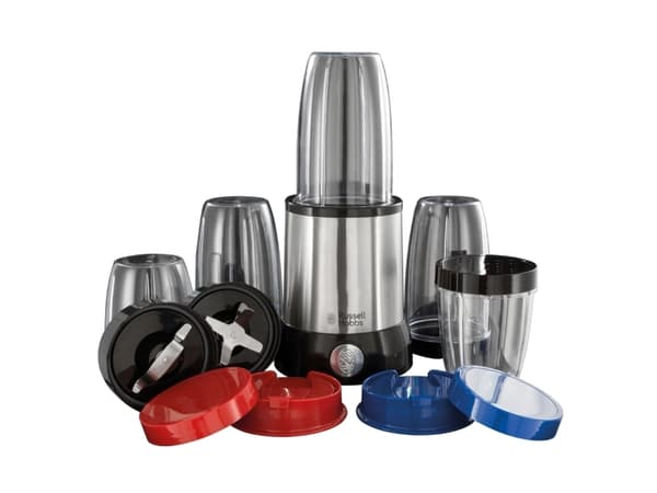Russell Hobbs Nutri Boost, Pöydällä pidettävä tehosekoitin, 0,7 L, 700 W, Musta, Hopea