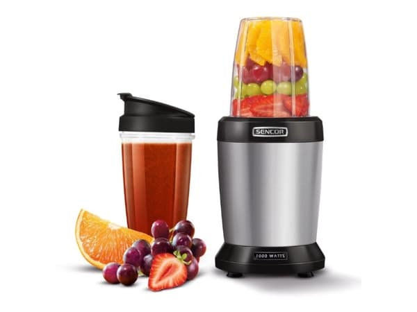 Sencor SNB 4302SS, Bänkmixer, 1 l, Pulsfunktion, 1,2 m, 1000 W, Rostfritt stål