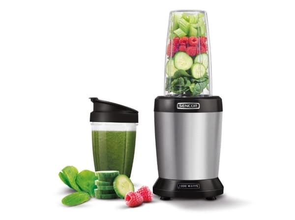 Sencor SNB 4302SS, Bänkmixer, 1 l, Pulsfunktion, 1,2 m, 1000 W, Rostfritt stål