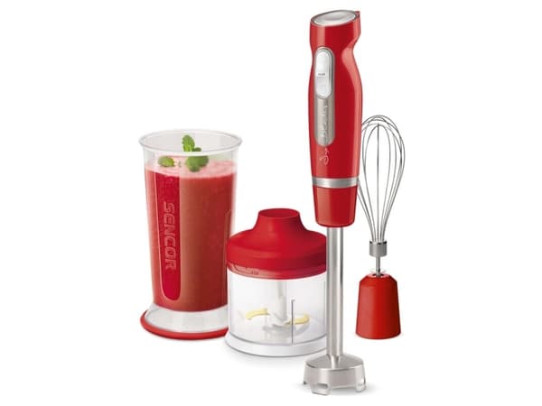Sencor SHB 4464RD-EUE3, Stavmixer, Iskrossning, 1000 W, Röd
