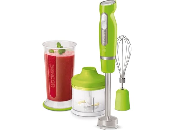 Sencor SHB 4461GR-EUE3, Stavmixer, 0,7 l, Pulsfunktion, Iskrossning, 1000 W, Grön, Rostfritt stål