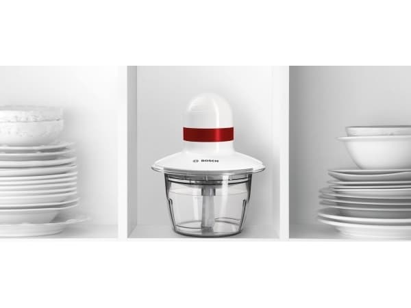 Bosch MMRP1000, 0,8 l, Röd, Transparent, Vit, Plast, Rostfritt stål, Knappar, CE, Eurasian, VDE
