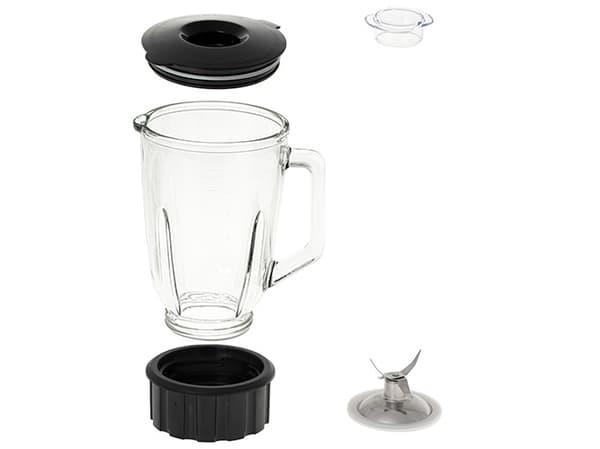 Adler AD 4078, Bänkmixer, Iskrossning, 1700 W, Svart, Rostfritt stål, Transparent