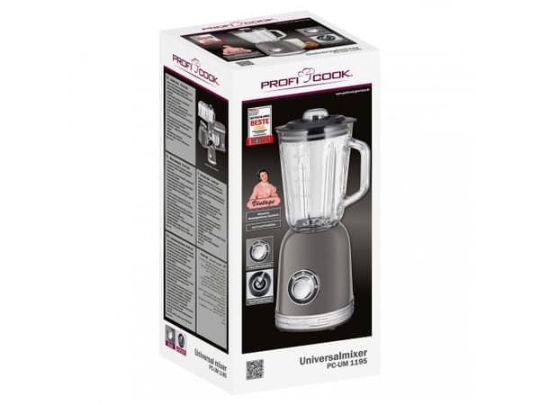 ProfiCook Vintage PC-UM 1195 - Mikser - 1.5 liter - 800 W - antrasitt