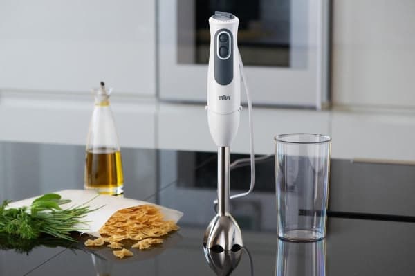 Braun MQ 3135 WH Sauce, Stavmixer, 0,5 l, 750 W, Svart, Vit