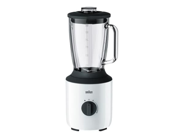 Braun PowerBlend 3, Pöydällä pidettävä tehosekoitin, 1,5 L, Syke-toiminto, 0,85 m, 800 W, Musta, Valkoinen