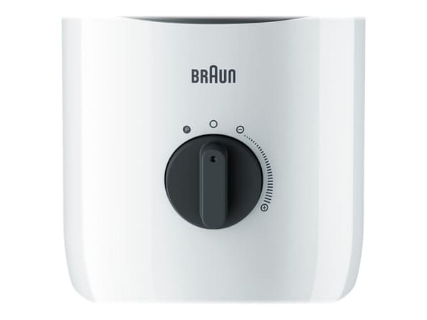 Braun PowerBlend 3, Pöydällä pidettävä tehosekoitin, 1,5 L, Syke-toiminto, 0,85 m, 800 W, Musta, Valkoinen