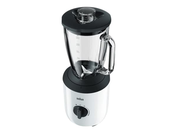 Braun PowerBlend 3, Pöydällä pidettävä tehosekoitin, 1,5 L, Syke-toiminto, 0,85 m, 800 W, Musta, Valkoinen