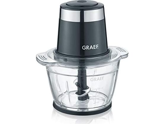 Graef CH502EU, Svart, Ost, Frukter, Kött, Grönsaker, Rostfritt stål, Glas, 1 l, 500 W