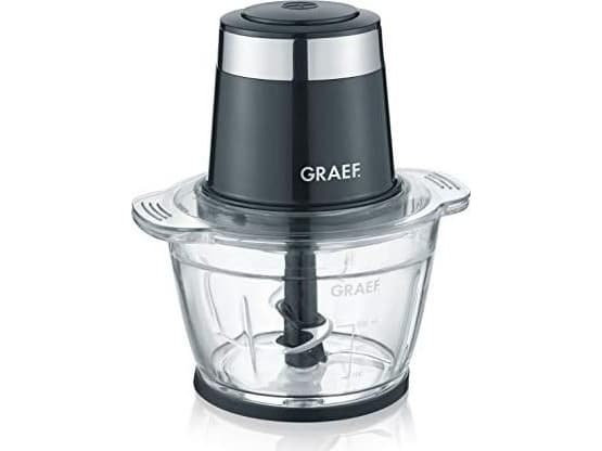 Graef CH502EU, Svart, Ost, Frukter, Kött, Grönsaker, Rostfritt stål, Glas, 1 l, 500 W