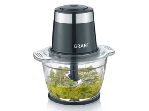 Graef CH502EU, Svart, Ost, Frukter, Kött, Grönsaker, Rostfritt stål, Glas, 1 l, 500 W