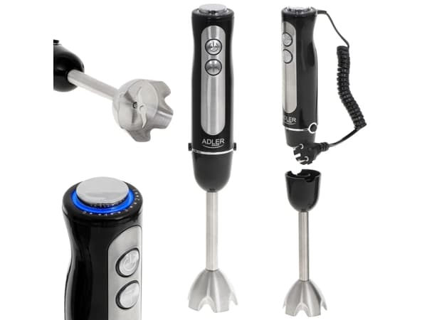 Adler AD 4625B, Nedsænkning blender, 1500 W, Sort