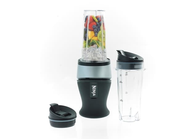 Ninja QB3001, Pöydällä pidettävä tehosekoitin, 0,47 L, Jäänmurskaus, 700 W, Musta, Hopea