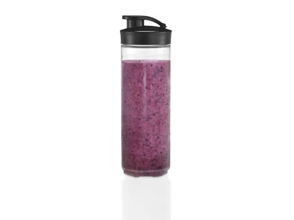 WMF KULT X Mix & Go, 600 ml, Fitness, Sort, Gjennomsiktig, Plast, Flippkork, Plast