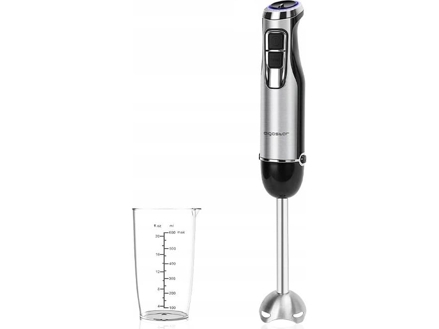 Blender Aigostar 1000W Hand Blender Stainless Steel Silvery and Black VDE/Mixmaster