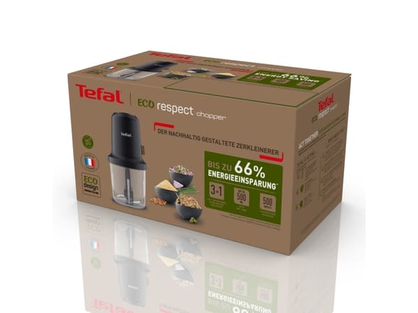 Tefal Eco Respect MQ80E8, 0,5 l, Sort, Plast, Rustfritt stål, 500 W, 145 mm
