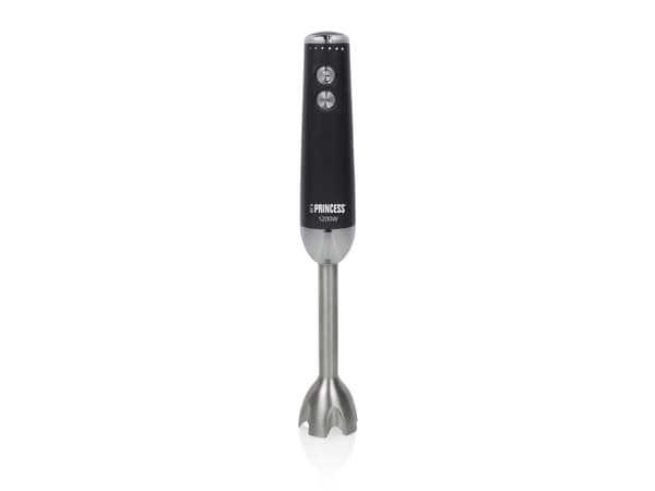 Princess 221229, Upotettava sekoitin, 0,7 L, 1 m, 1200 W, Musta, Ruostumaton teräs