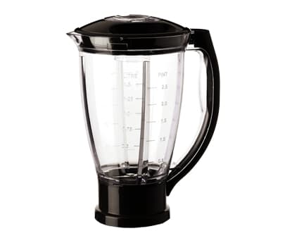 Moulinex XF634BB1, Skål till mixer, Svart, Transparent, 1,5 l, QA40/QB40/QA50/QB50/QA60/QB60/QA70