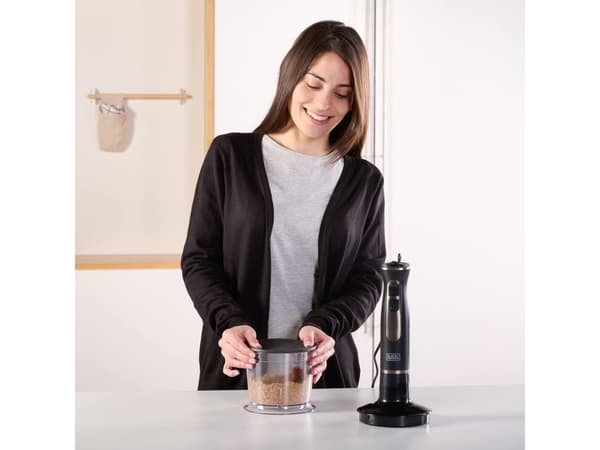 Black & Decker BXHBA800E, Stavmixer, 800 W, Svart, Transparent