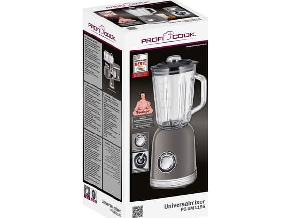 ProfiCook Vintage PC-UM 1195 - Blandare - 1.5 liter - 800 W - antracit