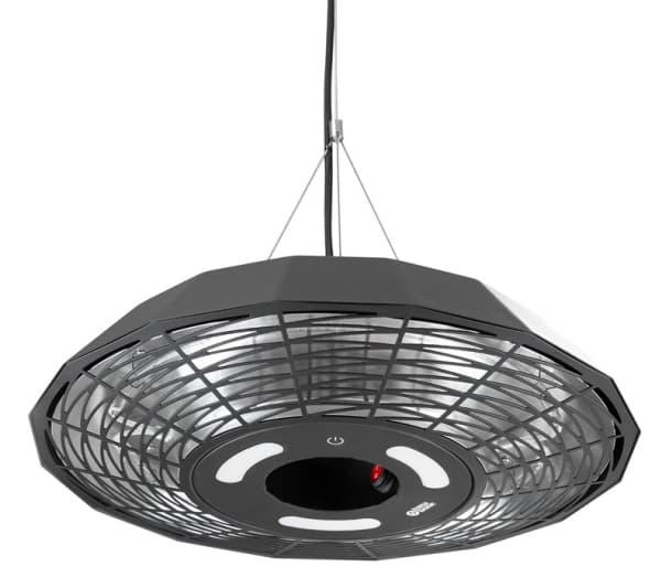TunaBone TB2068C-012000 W, ripustettu infrapunalämmitin, 1 tehotaso, sopii enintään 20 m²:n huoneisiin, musta, IP45