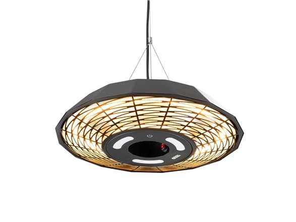 TunaBone TB2068C-012000 W, ripustettu infrapunalämmitin, 1 tehotaso, sopii enintään 20 m²:n huoneisiin, musta, IP45
